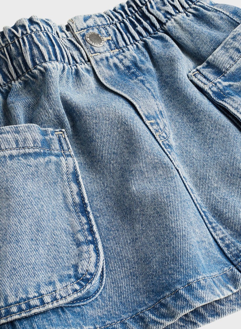 Kids Pocket Detail Denim Skirt