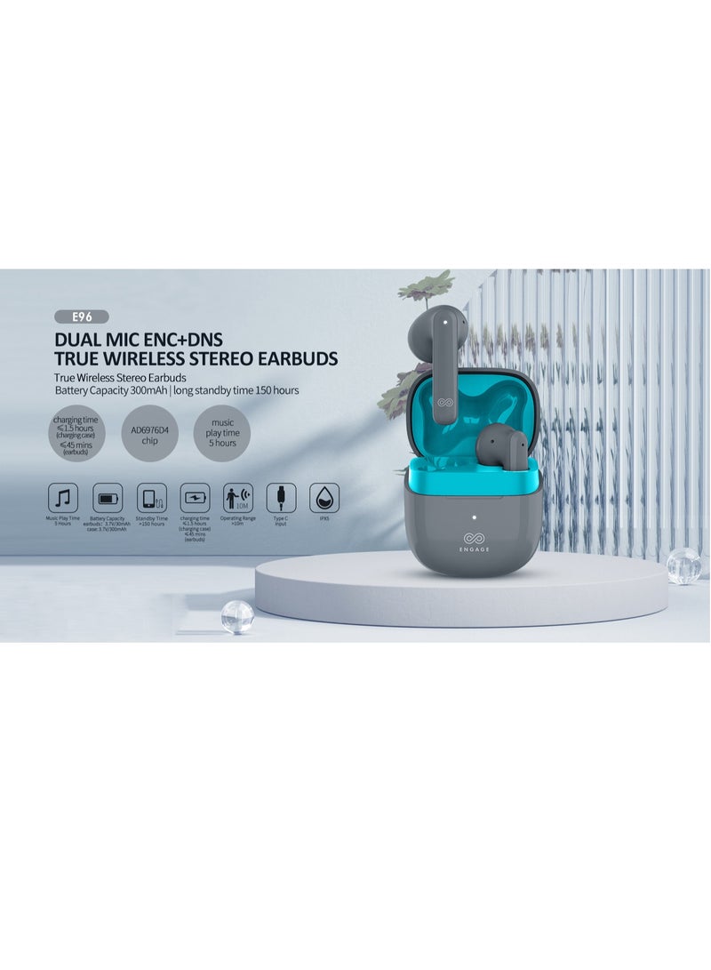 Sound your style with Engage PODS E96 Bluetooth Grey Blue