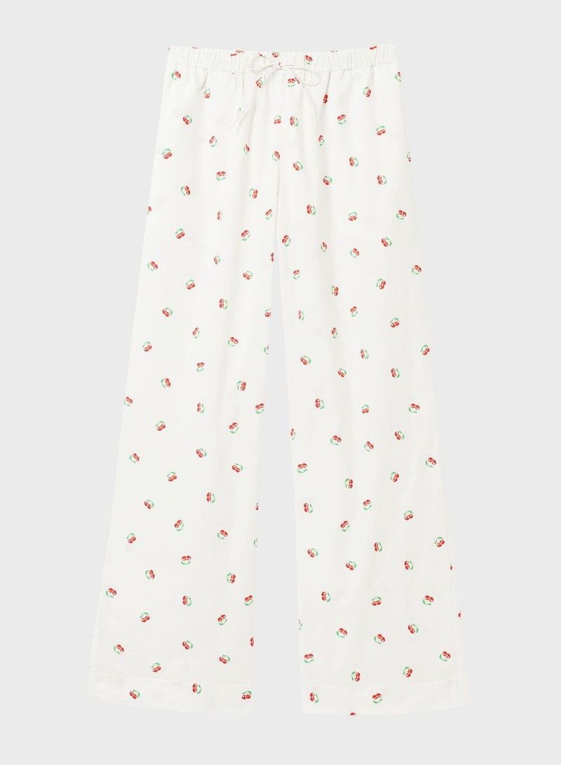 Printed High Waist Pants