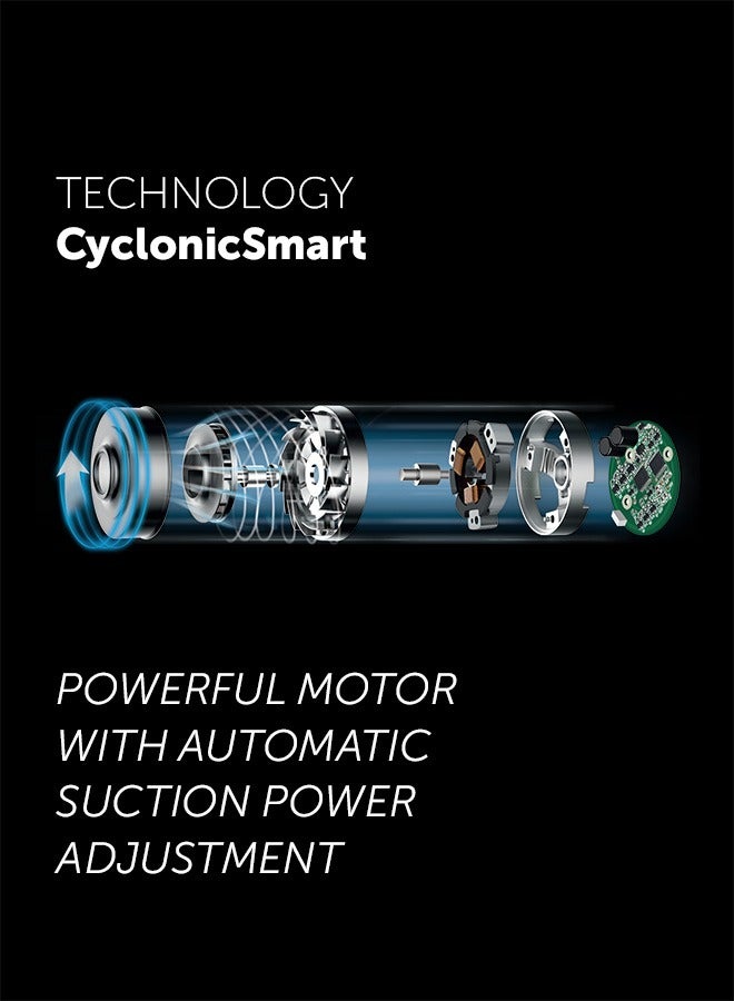 Cordless Vacuum Cleaner, Suction power 200, Inverter motor 600 W, 80 Mins Max Runtime, 2 Year Warranty