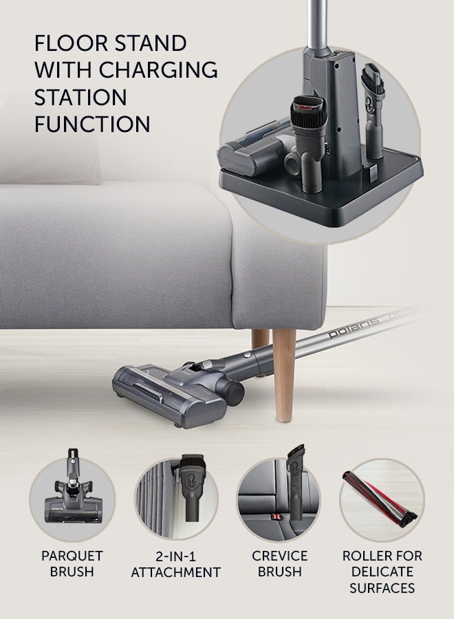 Cordless Vacuum Cleaner, Suction power 200, Inverter motor 600 W, 80 Mins Max Runtime, 2 Year Warranty