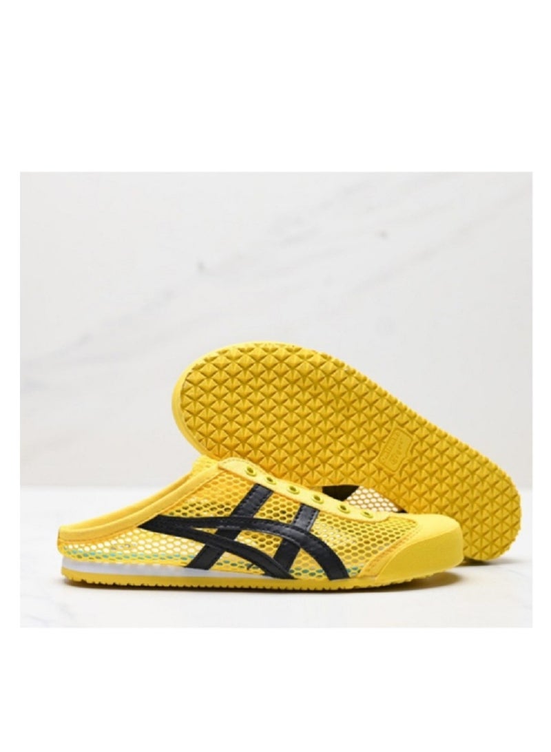 【Summer Only】Men and Women Mexico66 Sabot - Slip On Canvas Cool Summer Casual Sandals Shoes Yellow/Black