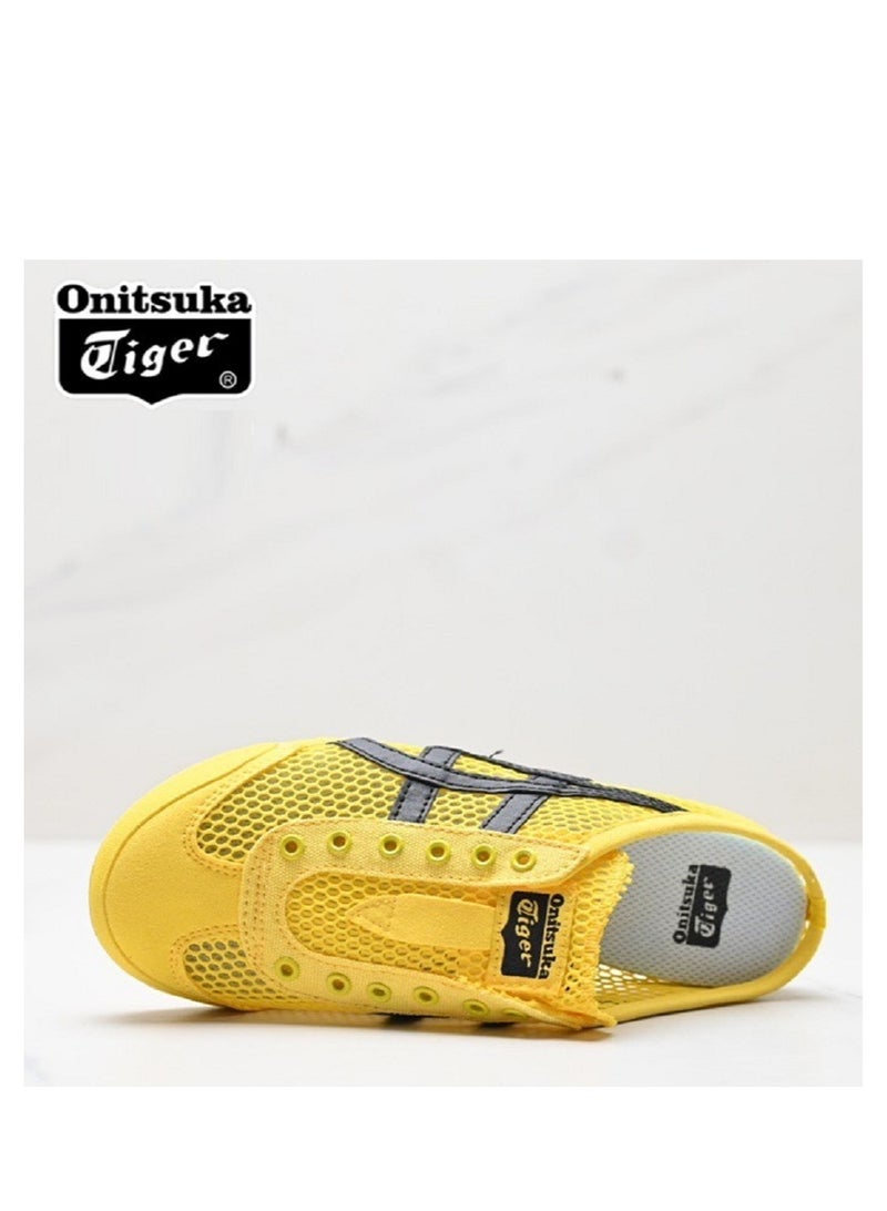 【Summer Only】Men and Women Mexico66 Sabot - Slip On Canvas Cool Summer Casual Sandals Shoes Yellow/Black