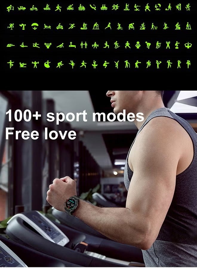 Men's Smartwatch, Bluetooth Call, Heart Rate Monitoring For Exercise And Sleep, Waterproof, Universal For Android And IOS Systems, RT EX105 Green