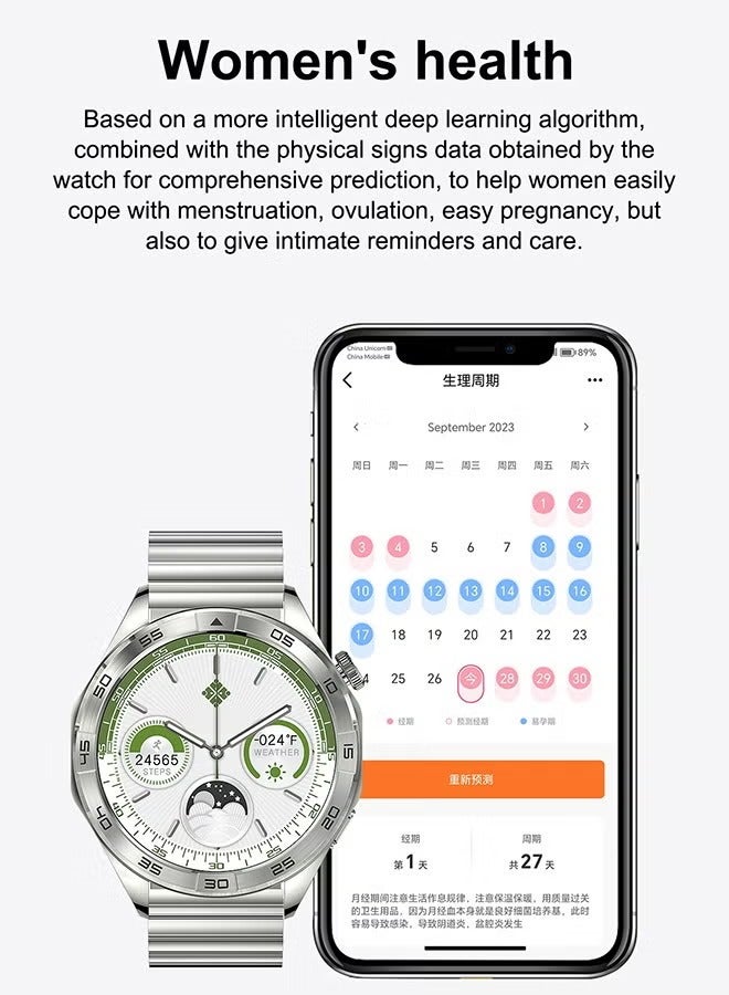Men's Smartwatch, Bluetooth Call, Heart Rate Monitoring For Exercise And Sleep, Waterproof, Universal For Android And IOS Systems, RT EX105 Green