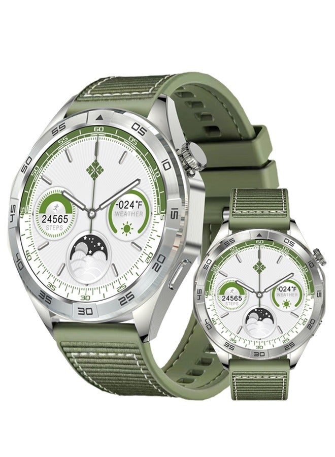 Men's Smartwatch, Bluetooth Call, Heart Rate Monitoring For Exercise And Sleep, Waterproof, Universal For Android And IOS Systems, RT EX105 Green