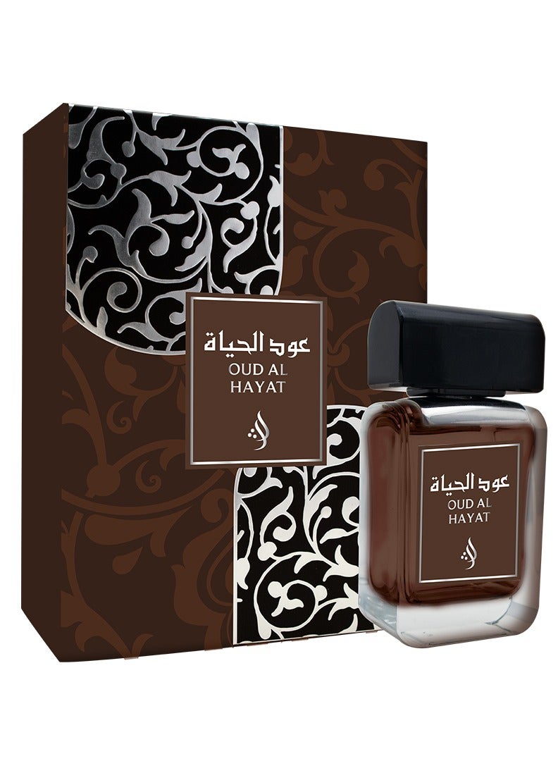SHAIKH SAEED OUD AL HAYAT Oud Perfume for Men | Luxurious Arabic Fragrance with Bergamot, Basil, Cardamom, Rose, Lavender, Oud, Vetiver, and Musk Notes - 100ml Bottl
