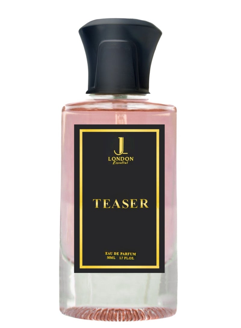 JAN LONDON ESSENTIAL - TEASER EDP Perfume For Men And Women Long Lasting Unisex Fragrance Inspired Perfumes for Ladies & Gents 50ml