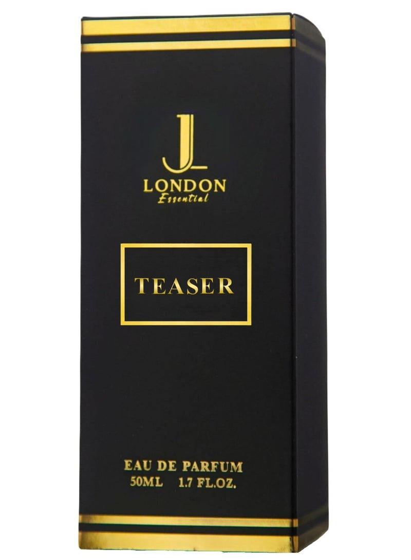 JAN LONDON ESSENTIAL - TEASER EDP Perfume For Men And Women Long Lasting Unisex Fragrance Inspired Perfumes for Ladies & Gents 50ml