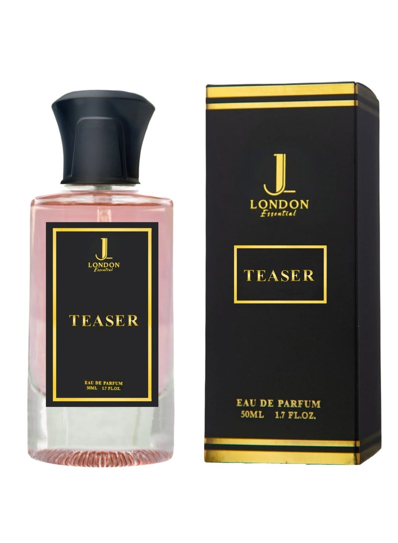 JAN LONDON ESSENTIAL - TEASER EDP Perfume For Men And Women Long Lasting Unisex Fragrance Inspired Perfumes for Ladies & Gents 50ml
