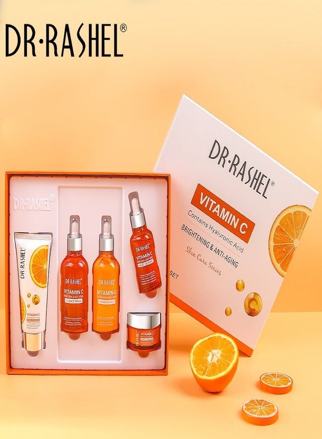 DR. RASHEL Vitamin C Skin Care Mask Set - 5-Piece Set For Glowing Skin