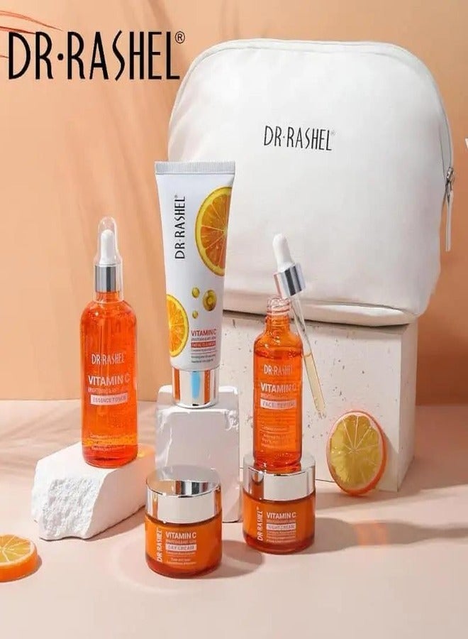 DR. RASHEL Vitamin C Skin Care Mask Set - 5-Piece Set For Glowing Skin