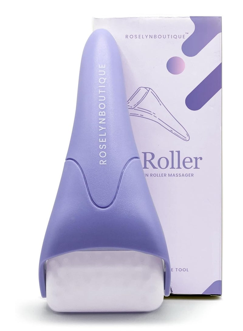 ROSELYNBOUTIQUE Cryotherapy Ice Roller for Face Wrinkles Massager - Self Care Gifts Skincare Facial Tools Relaxation Puffiness for Whole Body Face Eyes (Purple)