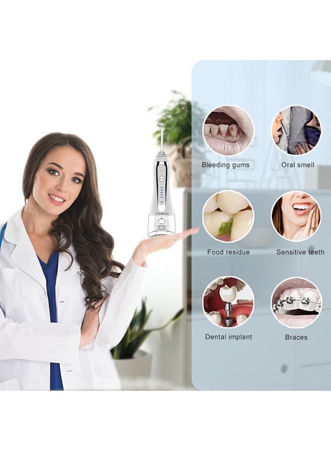 Upgraded 5 Mode Cordless Dental Water Flosser White