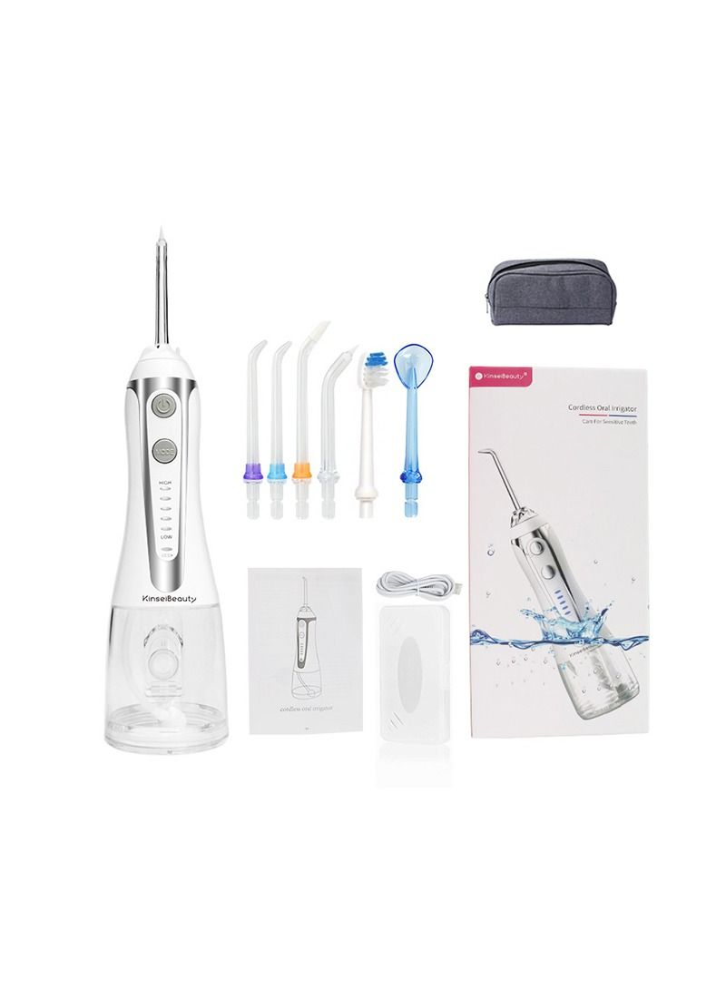 Upgraded 5 Mode Cordless Dental Water Flosser White