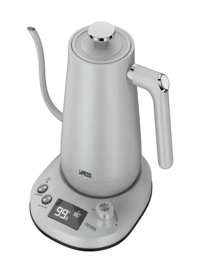 LePresso Pour-Over Kettle Electric Temp Control 800ml  White