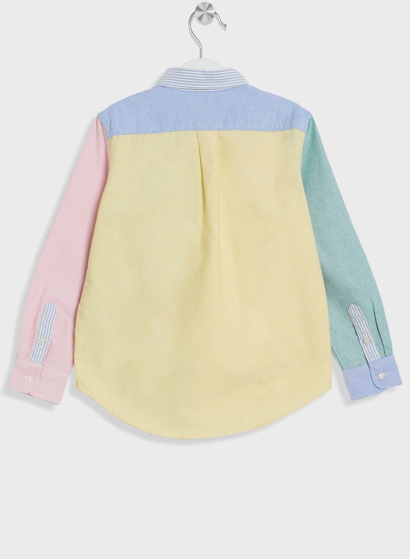 Kids Color Block Shirt