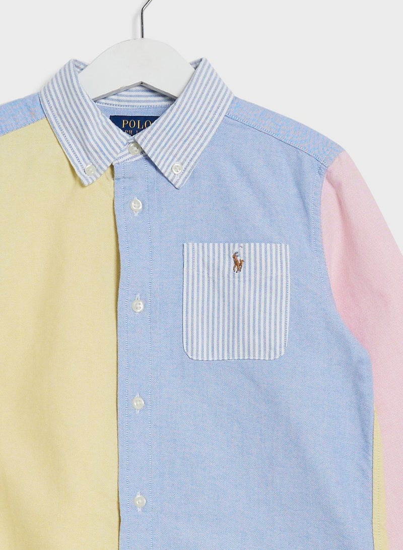 Kids Color Block Shirt