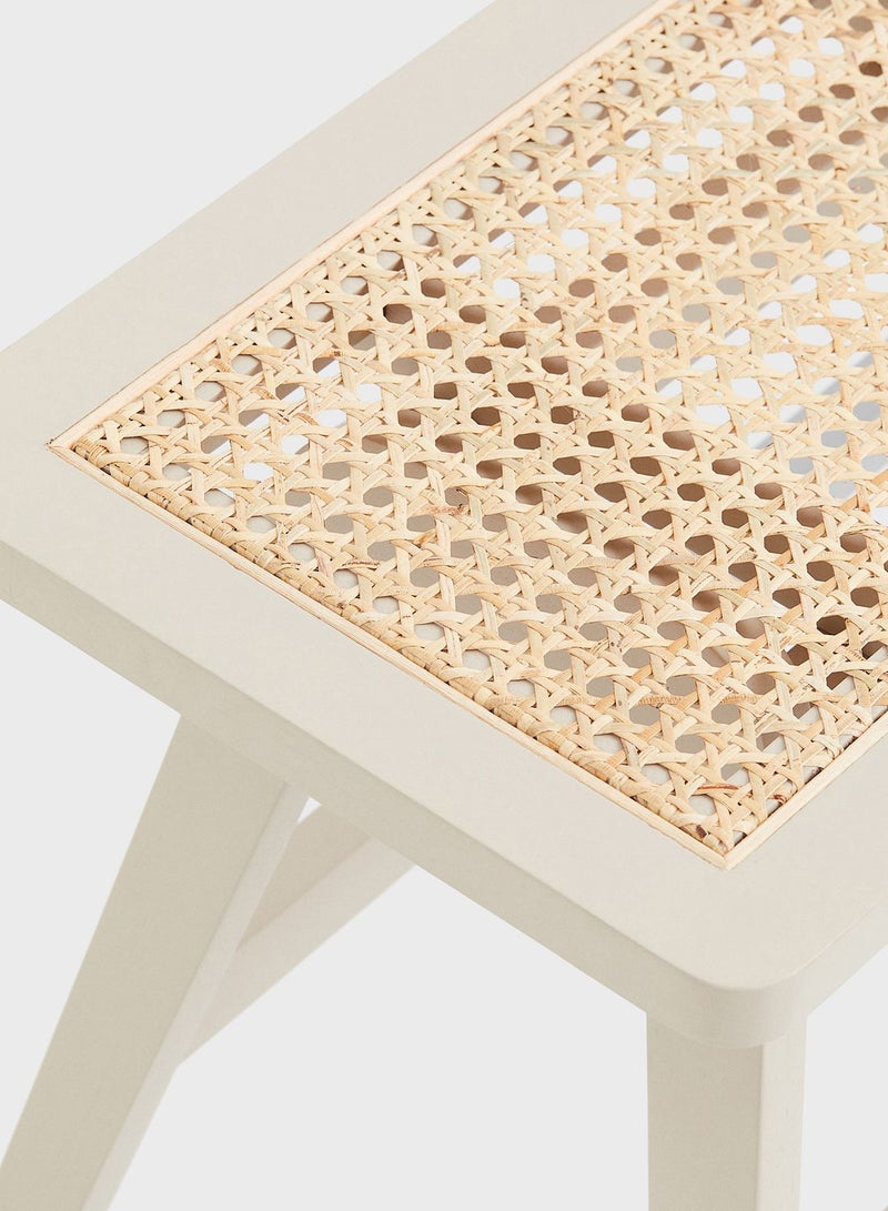 Rattan-Seat Bench