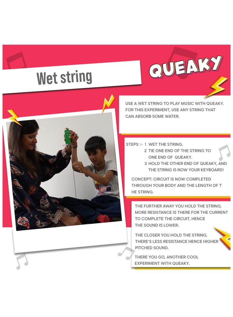 Blix Queaky - STEM Toy, Best Gift Toy for Kids, smiley toy with sound (Green)