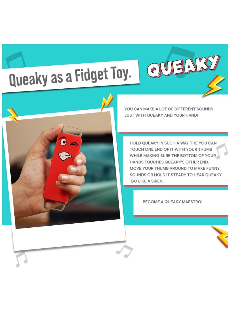 Blix Queaky - STEM Toy, Best Gift Toy for Kids, smiley toy with sound (Green)