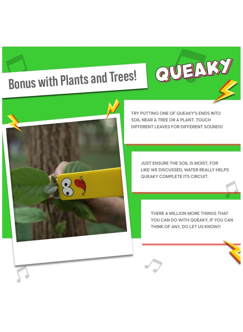 Blix Queaky - STEM Toy, Best Gift Toy for Kids, smiley toy with sound (Green)