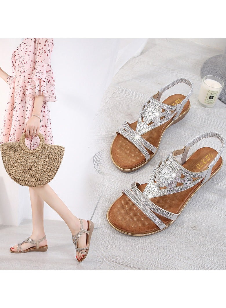 New Fashion Elastic Wedge Heel Sandals