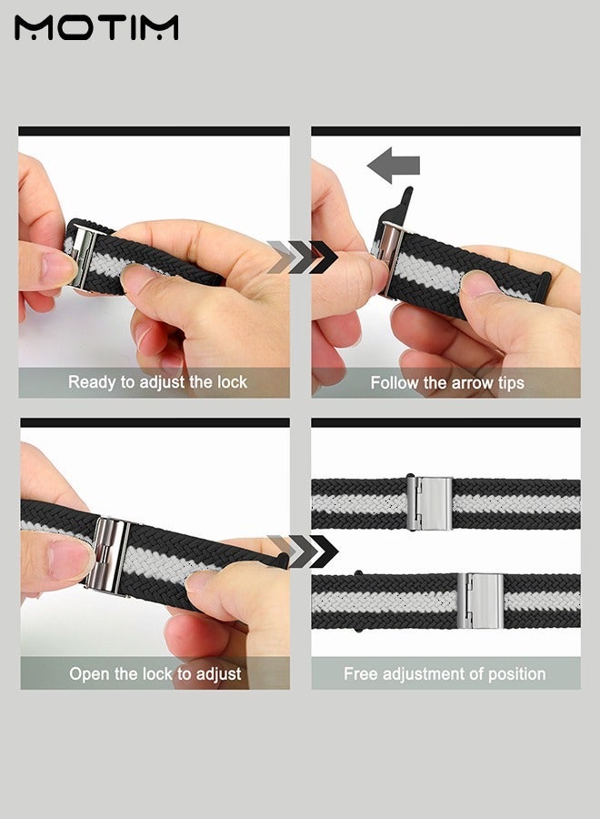 Nylon Watch Straps Strap Compatible with Apple Watch 9/8/7 38mm 40mm 41mm Braided Sport Strap Adjustable Replacement Band for iWatch SE Series 9/8/7/6/5/4/3/2/1