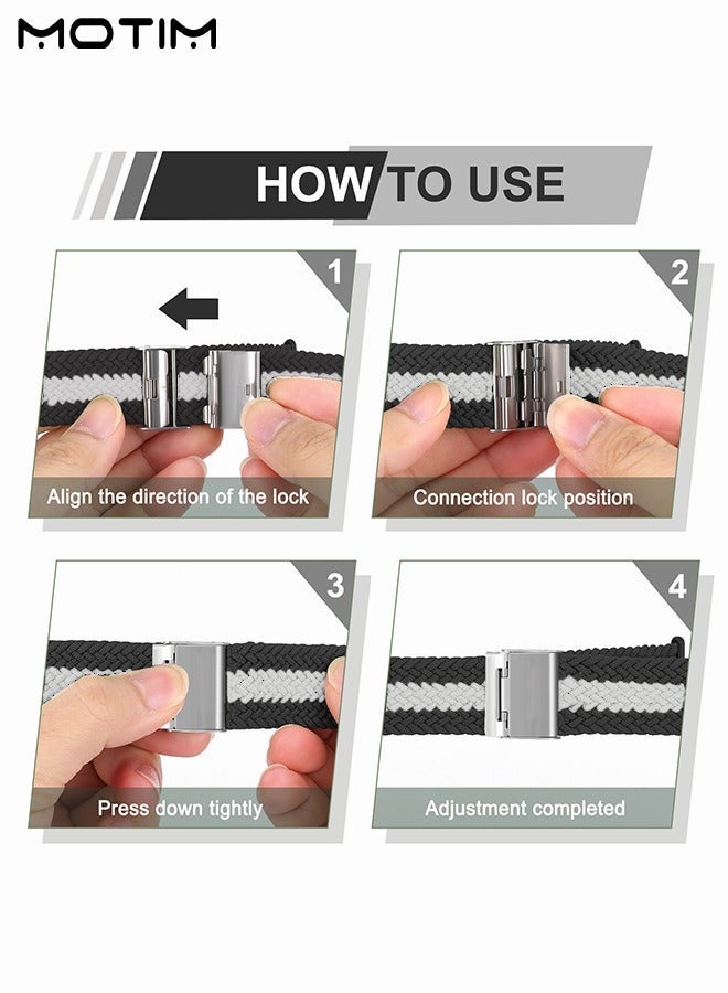 Nylon Watch Straps Strap Compatible with Apple Watch 9/8/7 38mm 40mm 41mm Braided Sport Strap Adjustable Replacement Band for iWatch SE Series 9/8/7/6/5/4/3/2/1