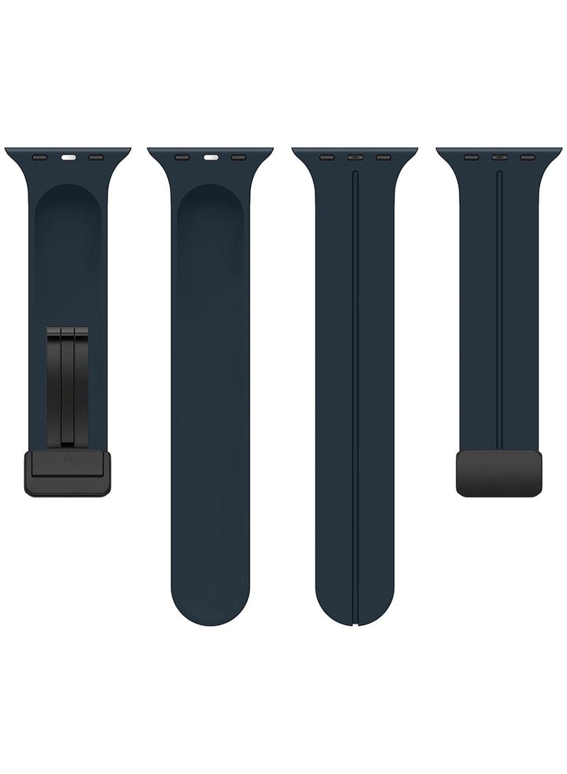 Magnetic for Apple Watch Band 49mm 45mm 44mm 42mm Women men,Silicone Sport Strap Replacement WristBands for Apple Watch Series 9/ultra 2/8/ultra/7/SE/SE 2nd/6/5/4/3/2/1,iWatch Bands