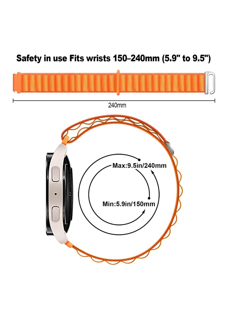 20mm Watch Straps Compatible with Samsung Galaxy Watch 6 Classic 47mm 43mm Galaxy Watch 6/5/4 40mm 44mm/Galaxy Watch 5 Pro Sport Nylon Strap Amazfit GTS 4 Quick Release Strap