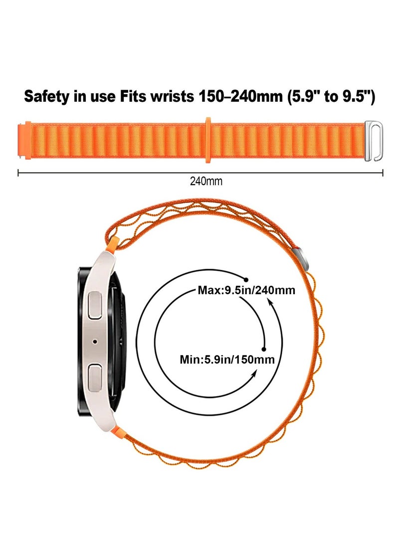 20mm Watch Straps Compatible with Samsung Galaxy Watch 6 Classic 47mm 43mm Galaxy Watch 6/5/4 40mm 44mm/Galaxy Watch 5 Pro Sport Nylon Strap Amazfit GTS 4 Quick Release Strap