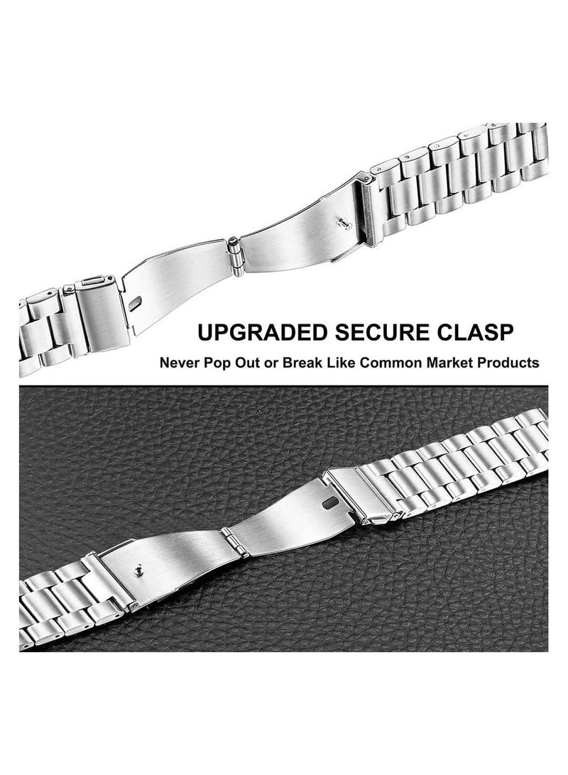 Metal Watch Band Compatible with Huawei Watch 4 Pro/GT Runner/GT4 46mm/GT3 46mm/GT2 46mm Wrist Strap Compatible with Huawei Watch 3/Watch 3 Pro Bands for Huawei Watch GT2 Pro/GT3 Pro Bracelet