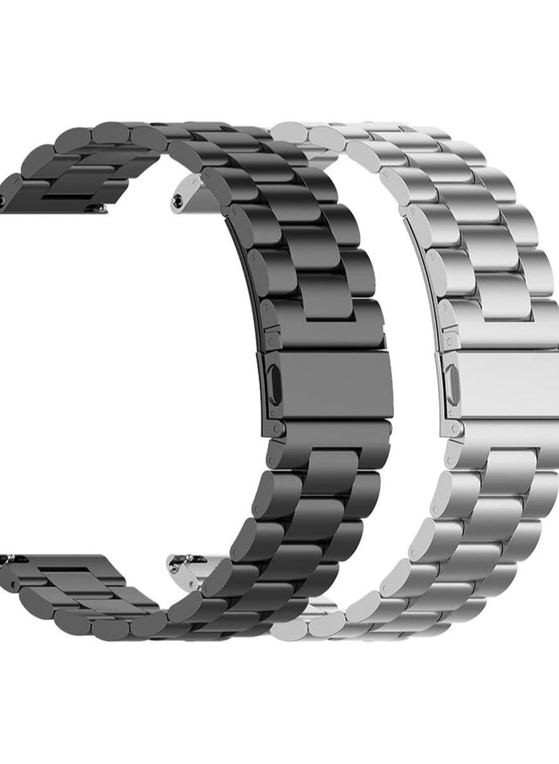 Metal Watch Band Compatible with Huawei Watch 4 Pro/GT Runner/GT4 46mm/GT3 46mm/GT2 46mm Wrist Strap Compatible with Huawei Watch 3/Watch 3 Pro Bands for Huawei Watch GT2 Pro/GT3 Pro Bracelet