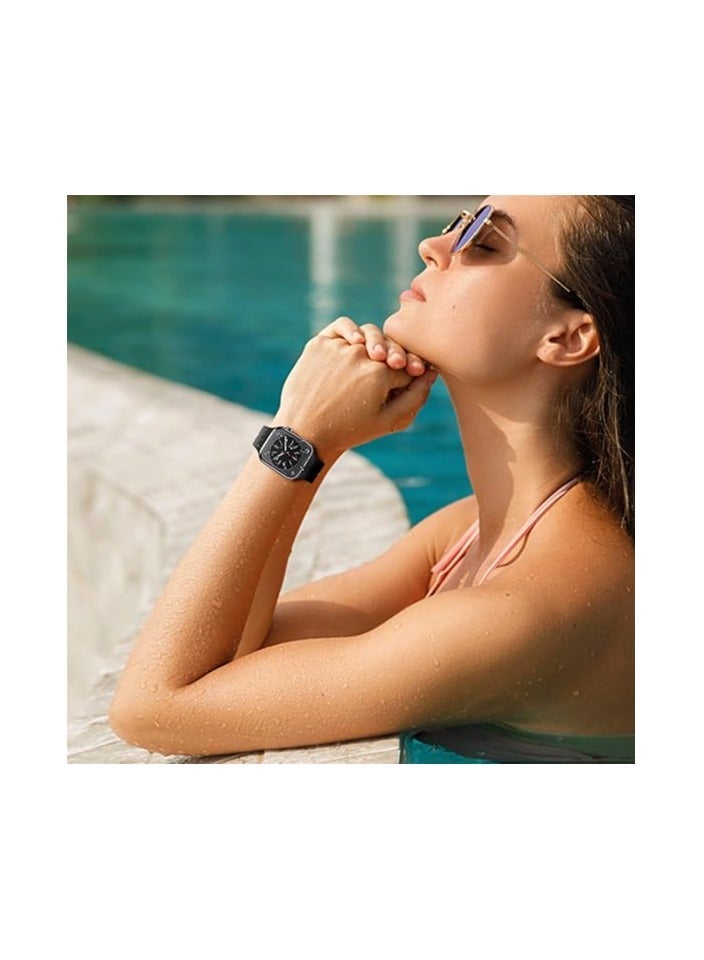 Magnetic for Apple Watch Band 49mm 45mm 44mm  42mm Women men,Silicone Sport Strap Replacement WristBands for Apple Watch Series 9/ultra 2/8/ultra/7/SE/SE 2nd/6/5/4/3/2/1,iWatch Bands