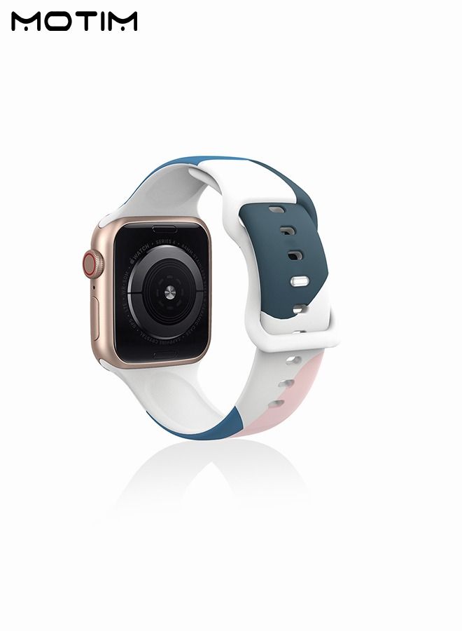 Morandi Color Sport Bands Compatible with Apple Watch Band 42mm 44mm 45mm 49mm for Women/Men Waterproof Soft Silicone Replacement Strap Accessories for iWatch Ultra SE Series 8/7/6/5/4/3/2/1