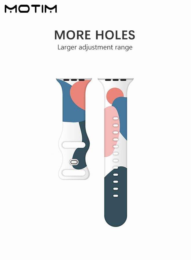 Morandi Color Sport Bands Compatible with Apple Watch Band 42mm 44mm 45mm 49mm for Women/Men Waterproof Soft Silicone Replacement Strap Accessories for iWatch Ultra SE Series 8/7/6/5/4/3/2/1