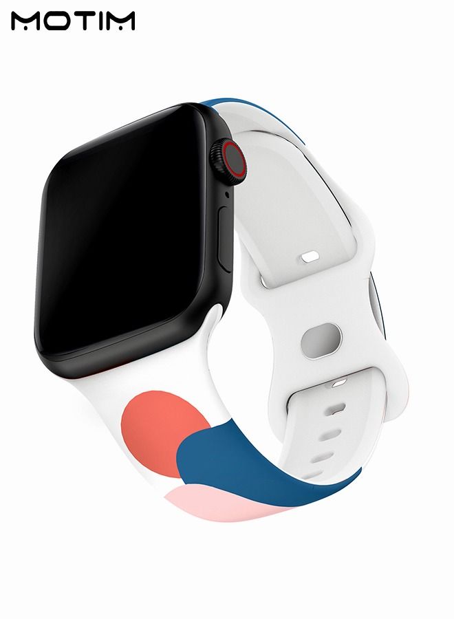 Morandi Color Sport Bands Compatible with Apple Watch Band 42mm 44mm 45mm 49mm for Women/Men Waterproof Soft Silicone Replacement Strap Accessories for iWatch Ultra SE Series 8/7/6/5/4/3/2/1
