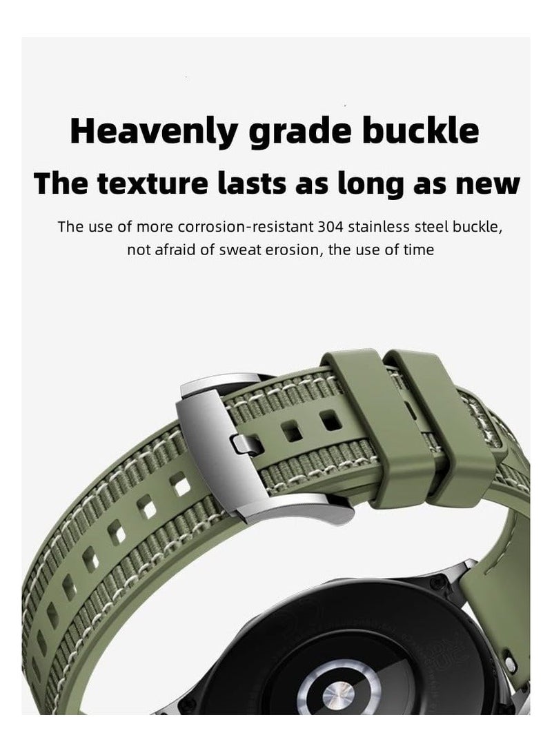 XICEN Watch band GT4 Nylon braided silicone composite watch strap, 22MM Watch Band Compatible for Huawei Watch GT4/ GT3/GT 3 Pro 46mm/Watch GT 2 Pro/GT2 46mm