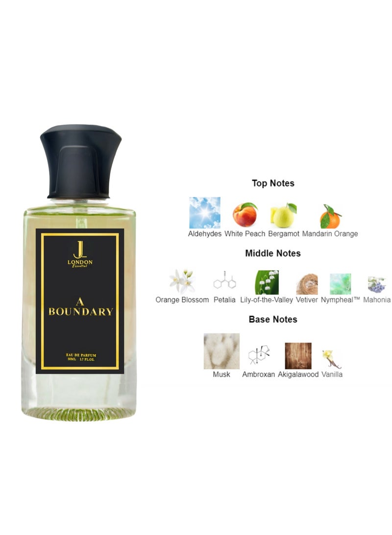 JAN LONDON ESSENTIAL - A BOUNDARY EDP Perfume For Men And Women Long Lasting Unisex Fragrance Inspired Perfumes for Ladies & Gents 50ml