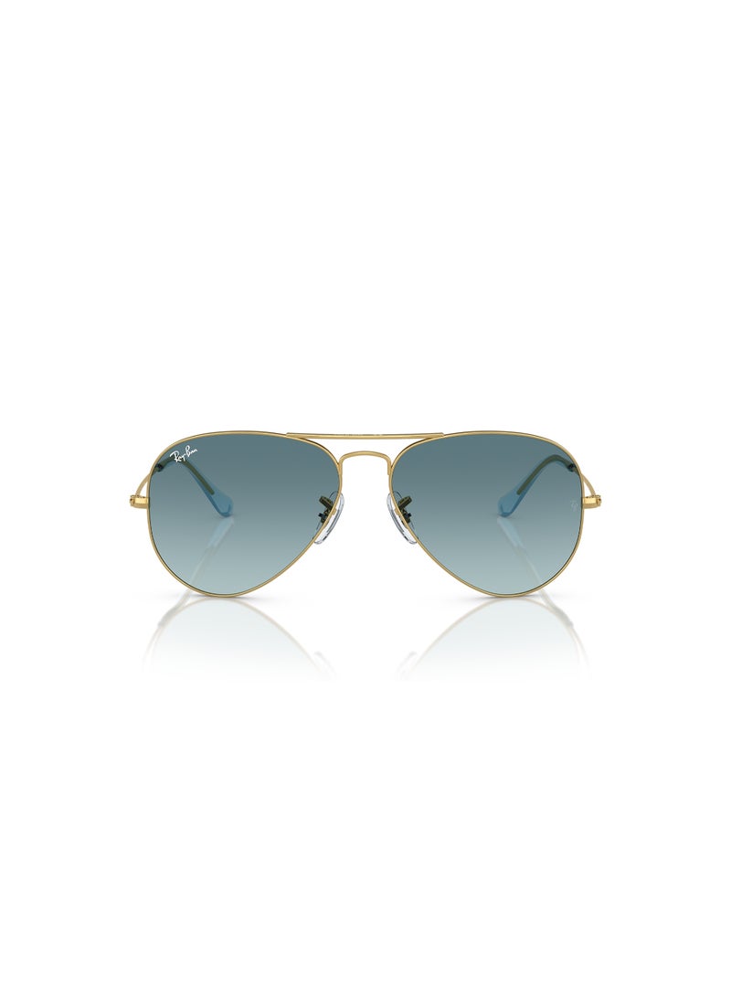 Unisex Pilot Shape Metal Sunglasses RB3025 001/3M 58 - Lens Size: 58 Mm - Polished Gold