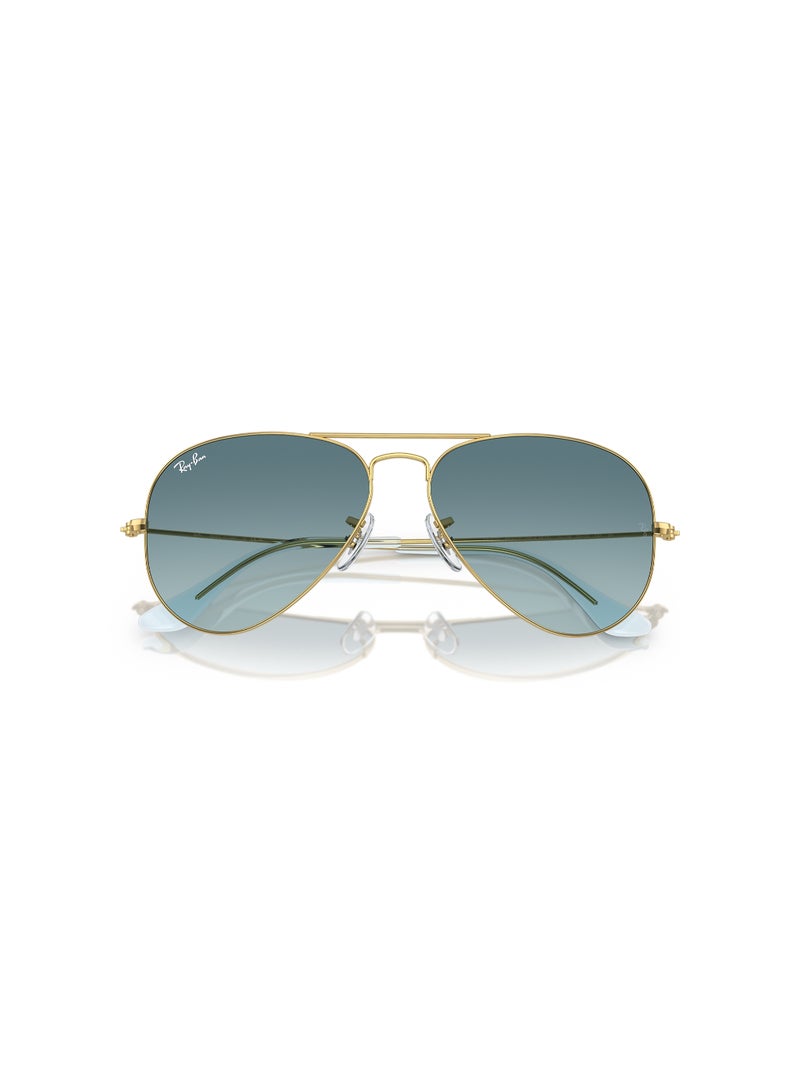 Unisex Pilot Shape Metal Sunglasses RB3025 001/3M 58 - Lens Size: 58 Mm - Polished Gold