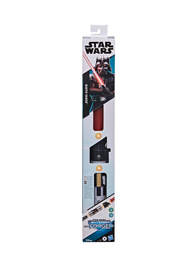 Lightsaber Forge Darth Vader Electronic Extendable Red Lightsaber Toy, Customizable Roleplay Toy for Kids Ages 4 and Up