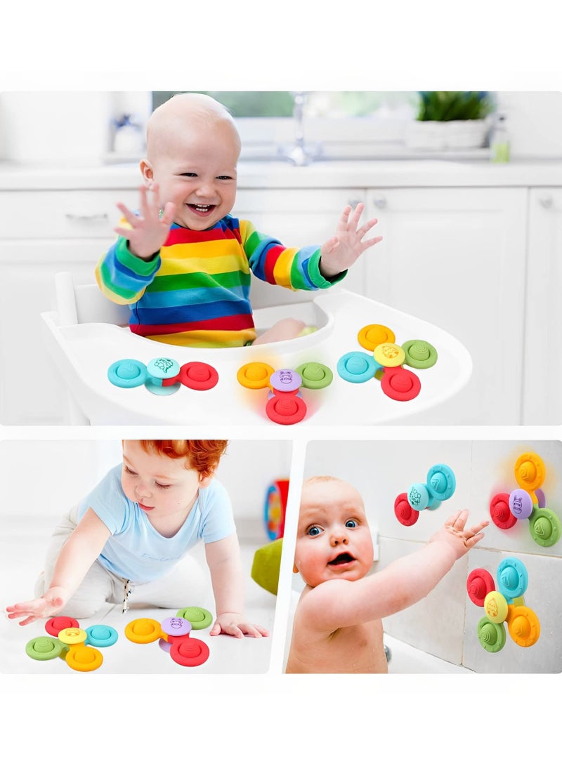 Suction Cup Spinner Toys 3 Pack Baby Montessori Sensory Educational Learning Toy