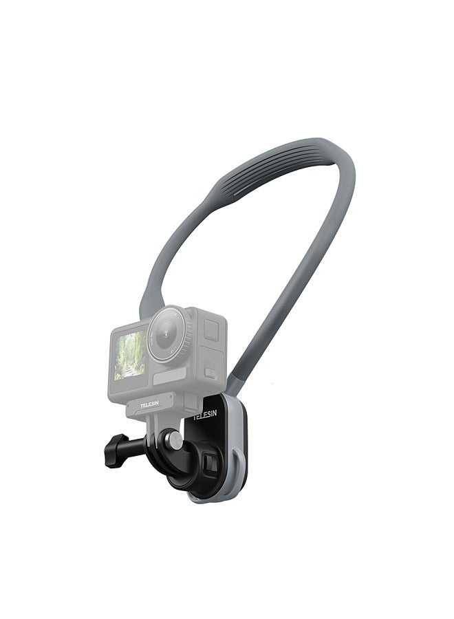 U-Shaped Quick Release Neck Holder Mount 2.0 Max Neck Mount Chest Holder with Chest Strap Replacement for GoPro Hero 12/11/10 Insta360 X4/X3/GO3/GO2 OSMO Action Camera POV Vlog Accessories