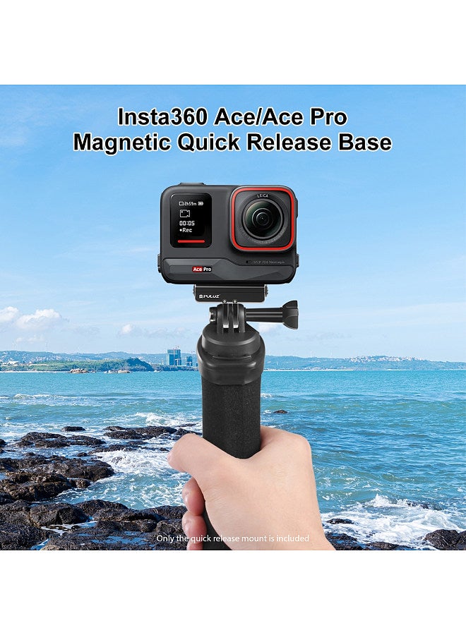 Magnetic Quick Release Mount for Sports Camera Magnetic Adapter Mount Aluminum Alloy Replacement for Insta360 Ace/ Ace Pro