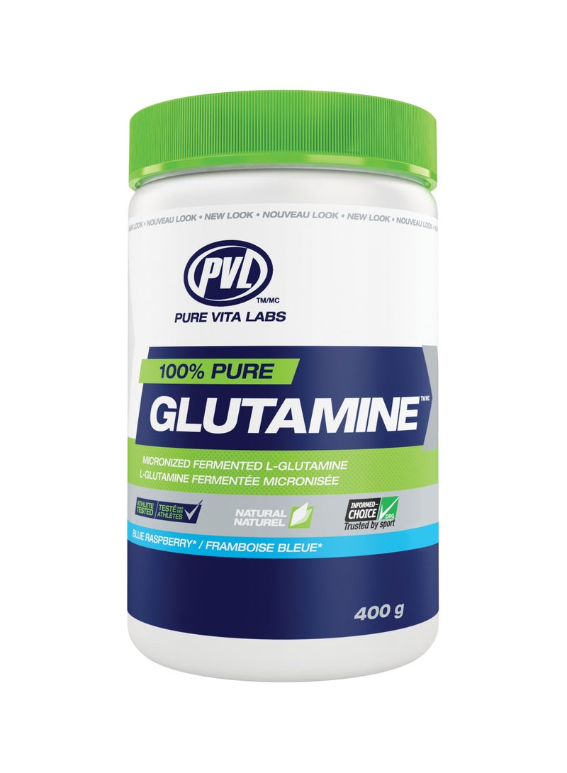 100% Pure Glutamine 400g - Blue Raspberry