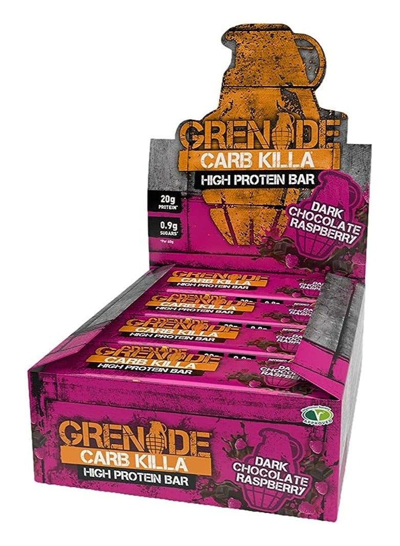 Grenade Bar dark Chocolate Raspberry (12x60g) 720g