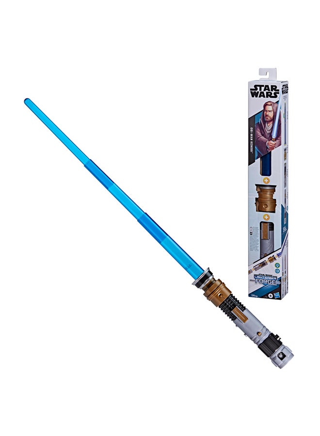 Lightsaber Forge Obi-Wan Kenobi Electronic Blue Lightsaber, Customizable Roleplay Toy,  Toy for Kids Ages 4 and Up