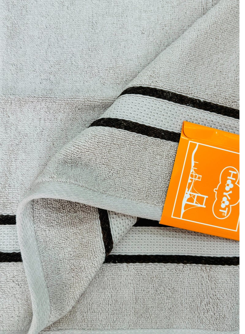 SOLID-Premium Quality 100% Cotton Hand Towels-Turkish Brand- Multipurpose Use Towels with High Absorbency- Size 50*90 cm- 6 pieces